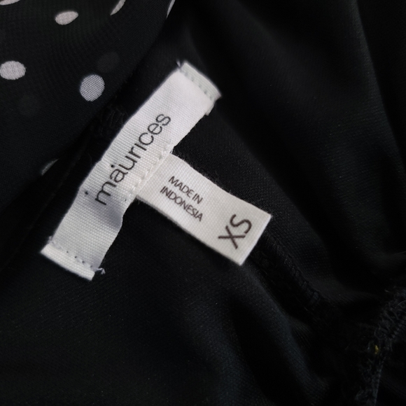 MAURICES Yellow & Black Floral Dot Maxi Dress Sleeveless Full Ruffle Chest Sz XS - Picture 4 of 6